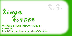 kinga hirter business card